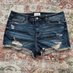 NWOT Studio Blue Distressed Denim Short
